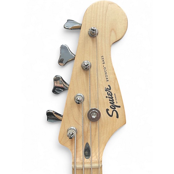 Used Squier Bronco Black Electric Bass Guitar