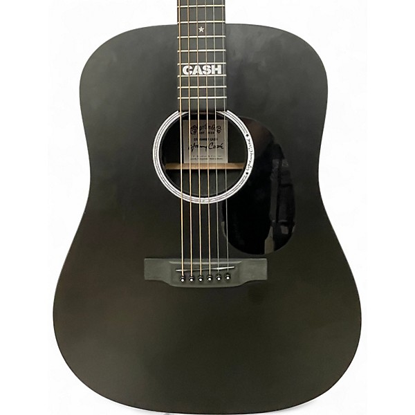 Used Martin DX JOHNNY Black Acoustic Electric Guitar