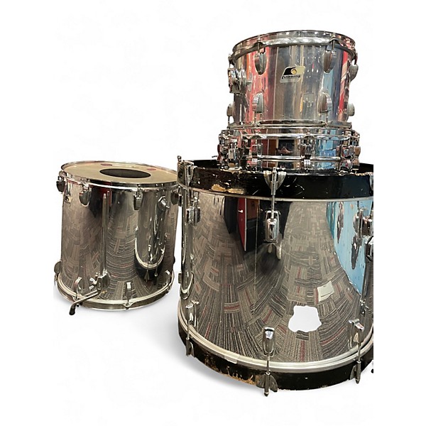 Used Ludwig 4 Piece ROCKER SILVER Drum Kit