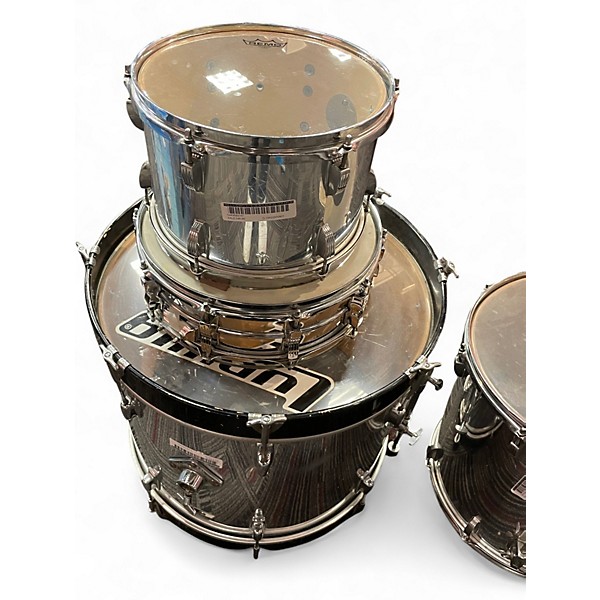 Used Ludwig 4 Piece ROCKER SILVER Drum Kit