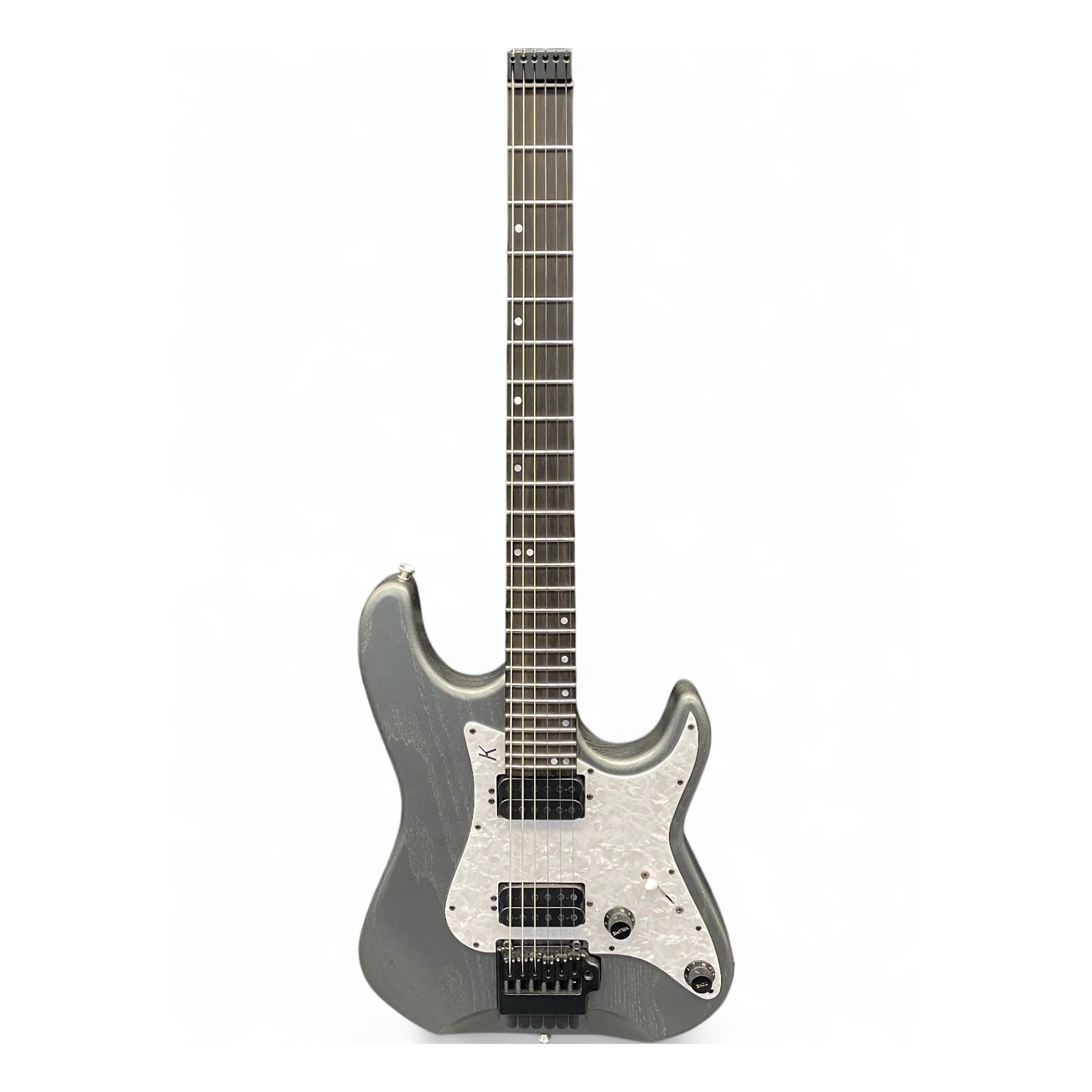 Used Kiesel Headless Delos Pewter Solid Body Electric Guitar