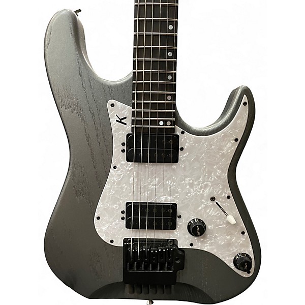 Used Kiesel Headless Delos Pewter Solid Body Electric Guitar