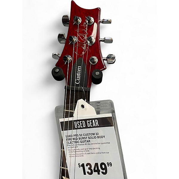 Used PRS S2 Custom 22 Fire Red Burst Solid Body Electric Guitar