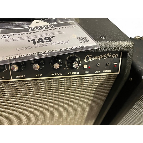 Used Fender Champion 40 Guitar Combo Amp