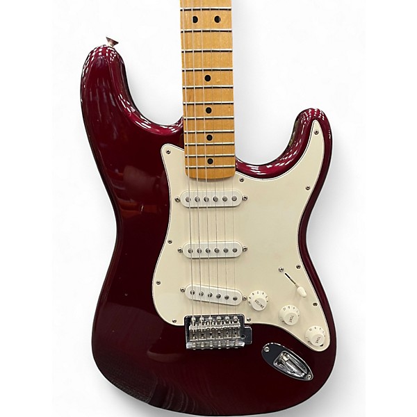Used 2018 Fender Player Stratocaster Burgundy Solid Body Electric Guitar