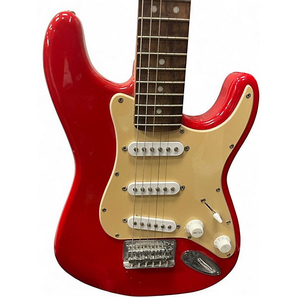 Used Squier Mini Affinity Stratocaster Candy Apple Red Electric Guitar