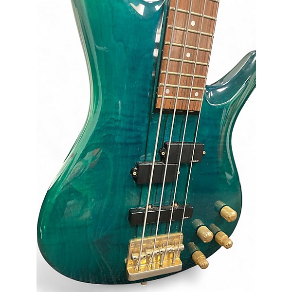 Used Ibanez SR1200E Emerald Green Electric Bass Guitar