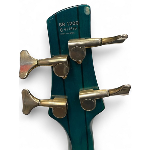 Used Ibanez SR1200E Emerald Green Electric Bass Guitar