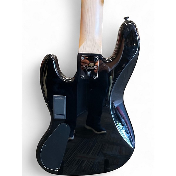 Used Squier Contemporary Active Jazz Bass HH V Black Electric Bass Guitar