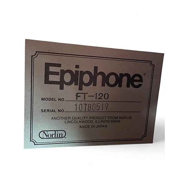 Used Epiphone FT-120 Natural Acoustic Guitar