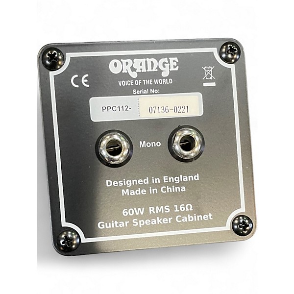 Used Orange Amplifiers PPC112C 1x12 Guitar Cabinet