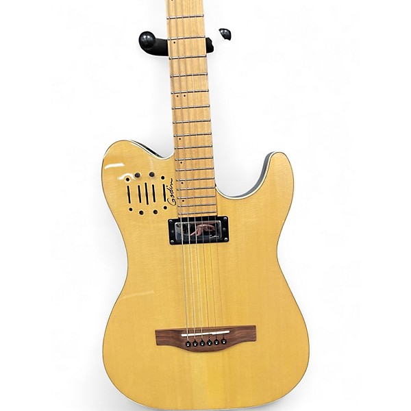Used 2000s Godin Acousticaster Natural Hollow Body Electric Guitar