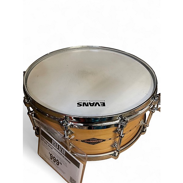 Used Craviotto 6X14 Maple Snare Natural Drum