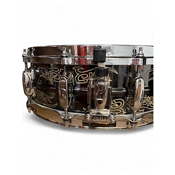 Used TAMA 5.5X14 Kenny Aronoff Signature Snare Black and Yellow Drum