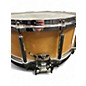Used Pearl 6.5X14 maple steel free floating  Natural Drum