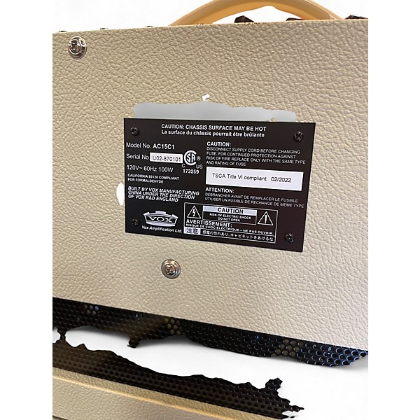 Used VOX AC15C1 15W Tube Guitar Combo Amp