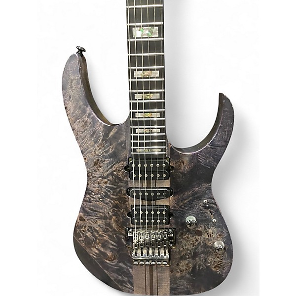 Used Ibanez RGT1270PB Trans Black Solid Body Electric Guitar