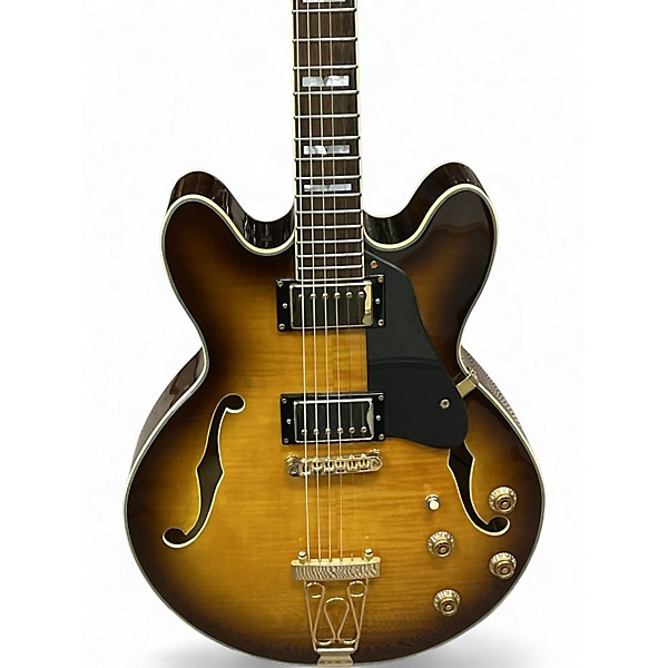 Used Jay Turser 335 Honey Burst Hollow Body Electric Guitar