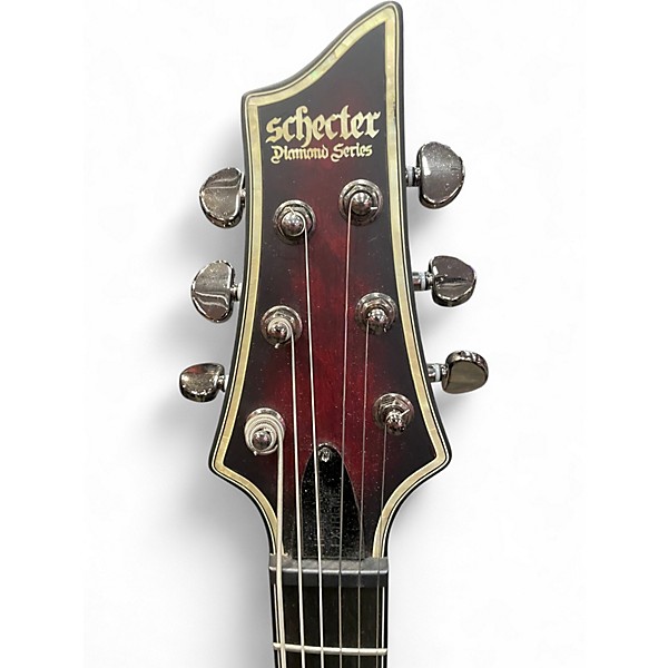 Used Schecter Guitar Research Hellraiser C1 Floyd Rose Extreme Crimson Red Burst Solid Body Electric Guitar