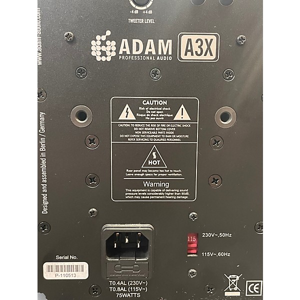 Used ADAM Audio A3X 2-Way Pair Powered Monitor