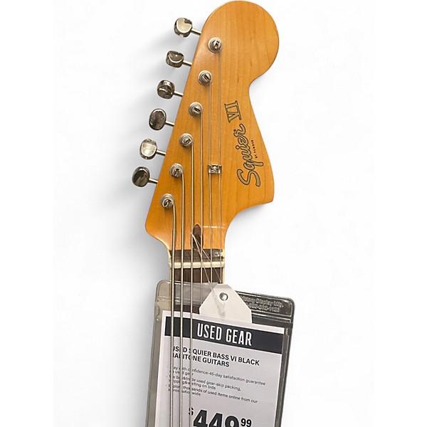 Used Squier BASS VI Black Baritone Guitars