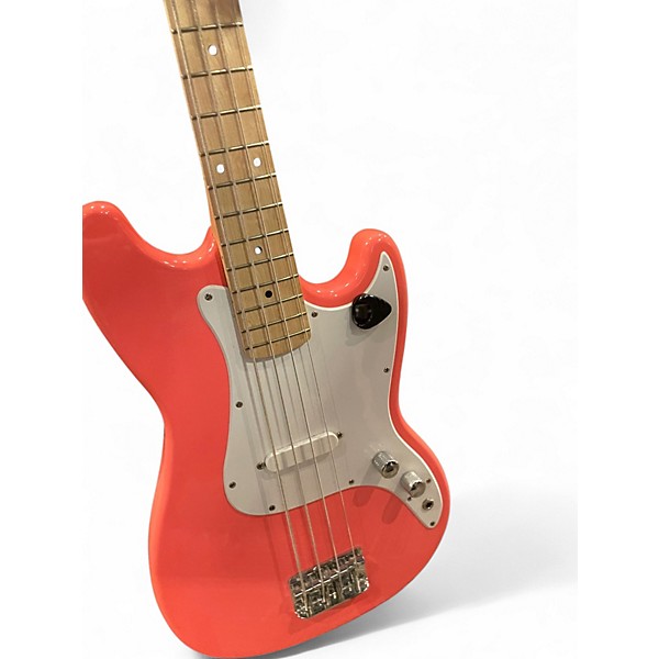 Used Squier Sonic Series Bronco Tahitian Coral Electric Bass Guitar