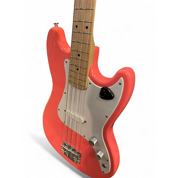 Used Squier Sonic Series Bronco Tahitian Coral Electric Bass Guitar