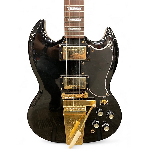 Used Epiphone SG Limited Edition Custom Shop with Vibrola Black and Gold Solid Body Electric Guitar