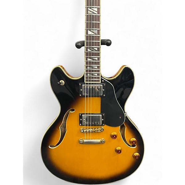 Used Washburn HB35 2 Color Sunburst Hollow Body Electric Guitar