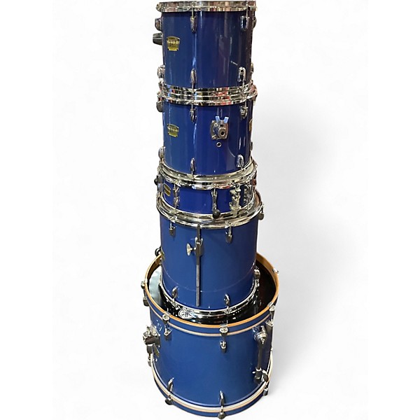 Used Yamaha 5 Piece YD 5 Piece  Blue Drum Kit
