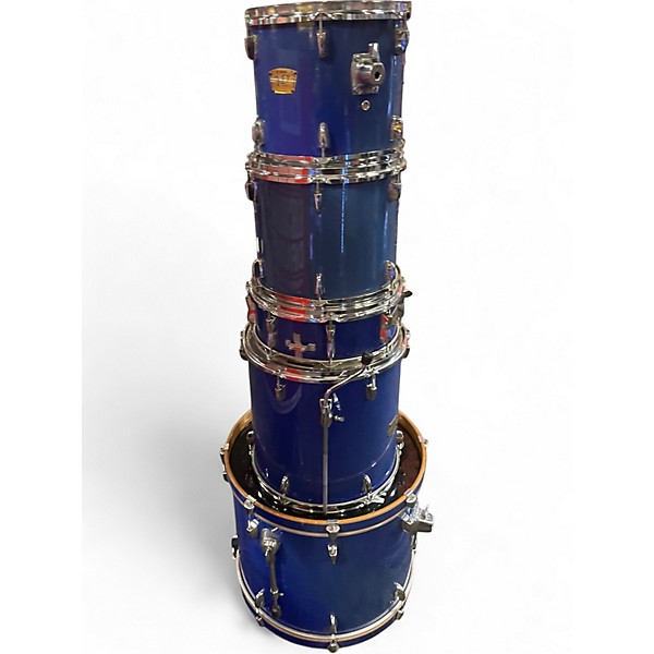 Used Yamaha 5 Piece YD 5 Piece  Blue Drum Kit