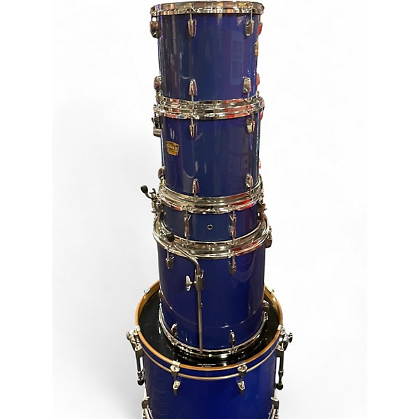 Used Yamaha 5 Piece YD 5 Piece  Blue Drum Kit