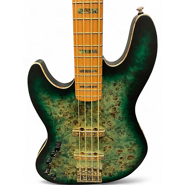 Used Sire marcus miller v10 left handed trans green Electric Bass Guitar