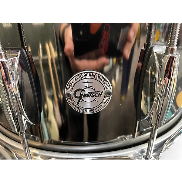 Used Gretsch Drums 14X6.5 Full Range Snare BLACK NICKEL Drum