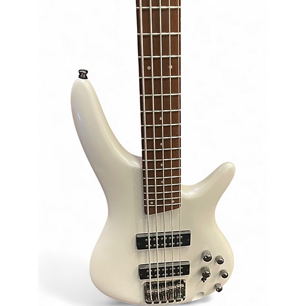 Used Ibanez SR305 5 String White Electric Bass Guitar