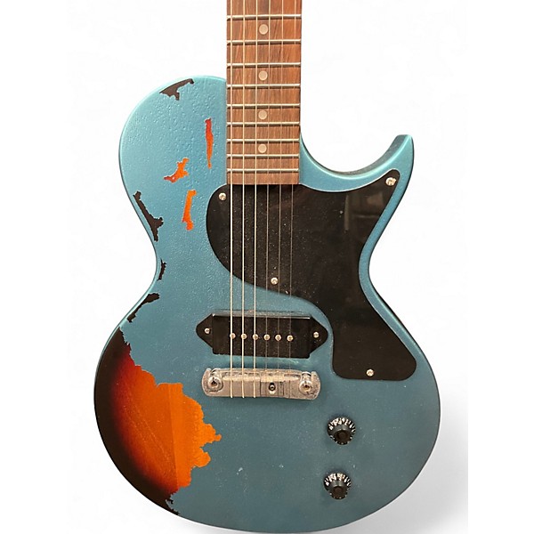 Used Vintage V120 blue over sunburst Solid Body Electric Guitar