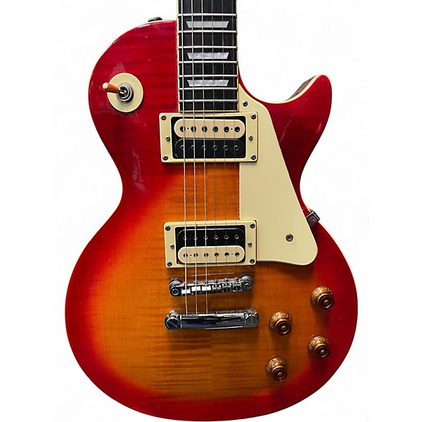 Used Epiphone Les Paul Standard Plus Cherry Sunburst Solid Body Electric Guitar