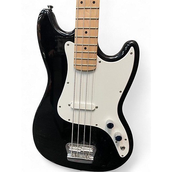 Used Squier Bronco Black Electric Bass Guitar