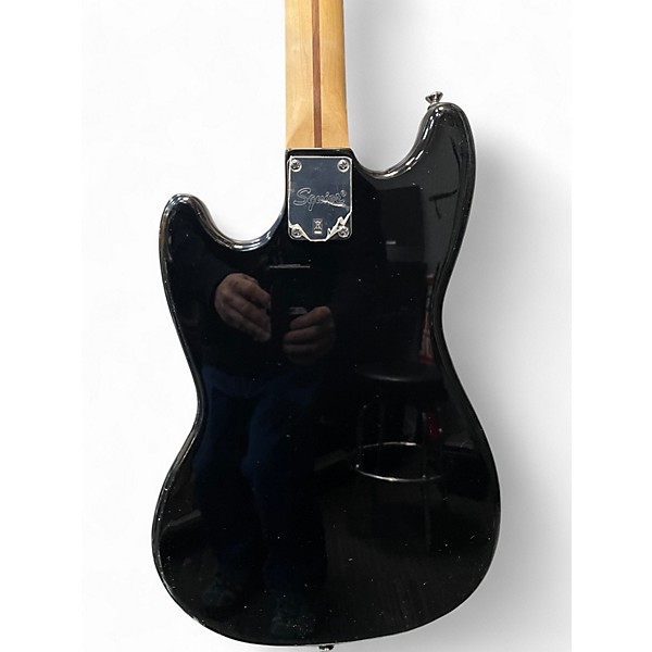 Used Squier Bronco Black Electric Bass Guitar