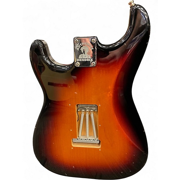 Used Fender Jimi Hendrix Stratocaster 3 Color Sunburst Solid Body Electric Guitar