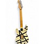 Used EVH Striped Series White with Black Stripes Solid Body Electric Guitar