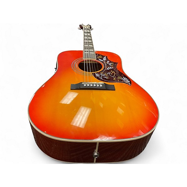 Used Epiphone Hummingbird Pro Dark Cherry Burst Acoustic Electric Guitar