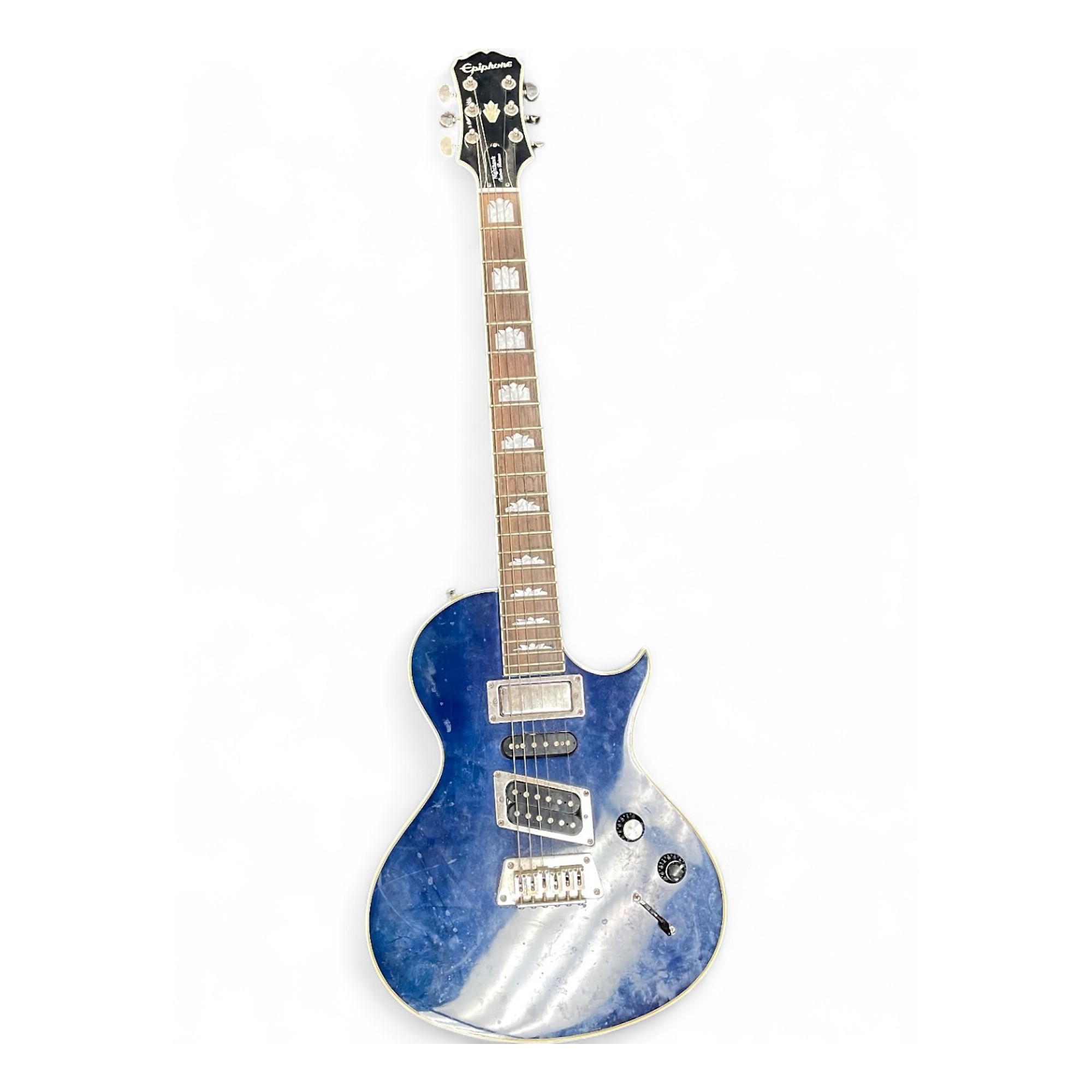 Used Epiphone Nighthawk Custom Reissue QUILTED BLUE Solid Body