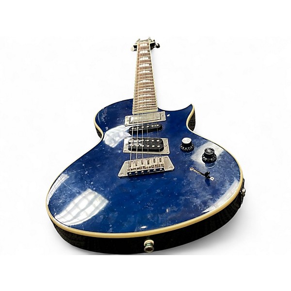 Used Epiphone Nighthawk Custom Reissue QUILTED BLUE Solid Body Electric Guitar