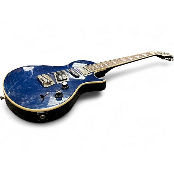 Used Epiphone Nighthawk Custom Reissue QUILTED BLUE Solid Body Electric Guitar