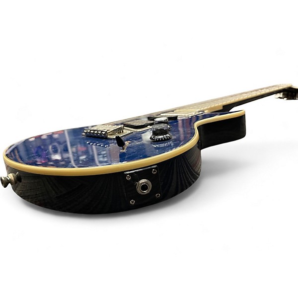 Used Epiphone Nighthawk Custom Reissue QUILTED BLUE Solid Body Electric Guitar