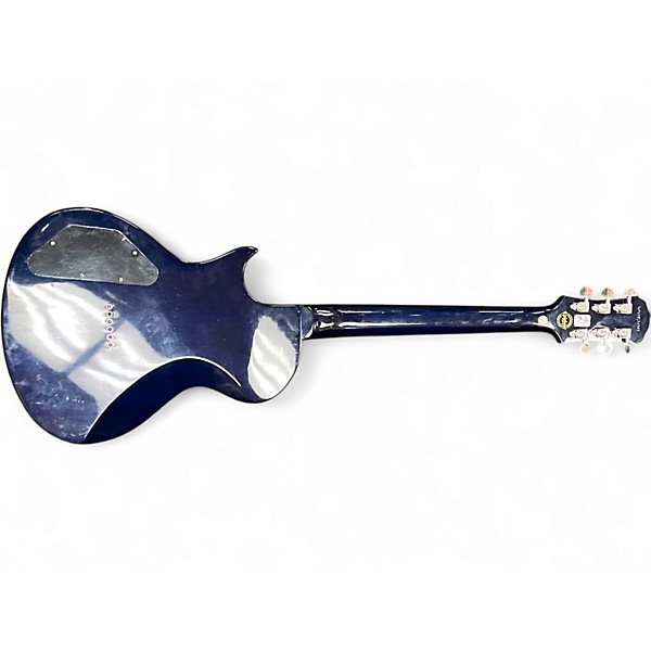 Used Epiphone Nighthawk Custom Reissue QUILTED BLUE Solid Body Electric Guitar