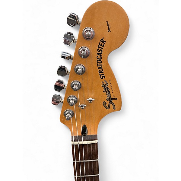 Used Squier Standard Stratocaster GREEN SPARKLE Solid Body Electric Guitar