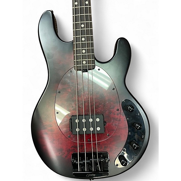 Used Sterling by Music Man Stingray Bass Ray34PB Dark Scarlet Burst Electric Bass Guitar