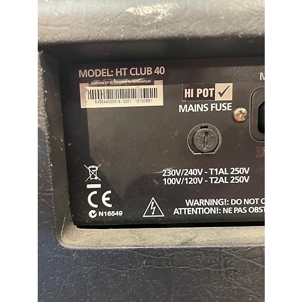 Used Blackstar HT Club 40 Venue 40W 1x12 Tube Guitar Combo Amp